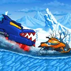 Car Eats Car: Winter Adventure is a dramatic winter action racing game where cars are no longer just means of transportation but become living machines that know how to fight and survive.