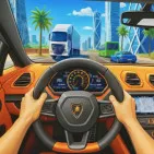 Crazy Traffic Racer is a high-speed racing game where you'll be challenged to test your driving skills on busy highways.