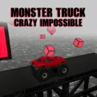 This is an adventure racing game called Monster Truck Crazy Impossible. To win, you have to drive big monster trucks on crazy tracks. New moves, tough tasks, and 