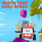 Monster Truck High Speed takes you to fiery racetracks where monster trucks rush and drift skillfully, causing adrenaline to explode. Players will control giant machines to overcome dangerous turns, challenging speed and driving skills to conquer all colorful maps.