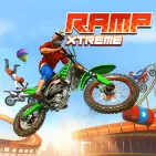 Ramp Xtreme is a stunt motorcycle game where players break the speed limit and challenge the laws of physics. The game immerses you in a series of stunts, flying high, flipping and landing accurately on narrow ramps, creating a feeling of extreme excitement in every second of driving.