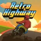 Retro Highway is a fun driving game with bright pixel graphics that make you feel like you're back in the old days. You will be sucked into these bright worlds full of unlimited speed races, where quick reactions and good driving skills are needed to beat every task.