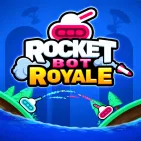 Rocket Bot Royale is a 2D battle royale game where you control rocket-firing robots on a destructible map.