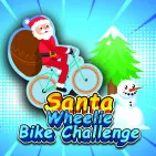 Santa Wheelie Bike Challenge is a simple skill game where you control Santa Claus balancing a motorcycle on one wheel for as long as possible. 