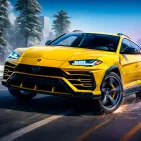 Urus City Driver is an open-world driving game that puts you in the driver's seat of a sporty SUV in a vast city early in the morning.