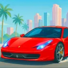 Vice City Driver is a dramatic and colorful driving game where you will become the main driver in a vast city in the bright morning. You will adventure through each crowded street, perform breathtaking drifts and explore challenging missions with your supercar.
